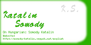 katalin somody business card